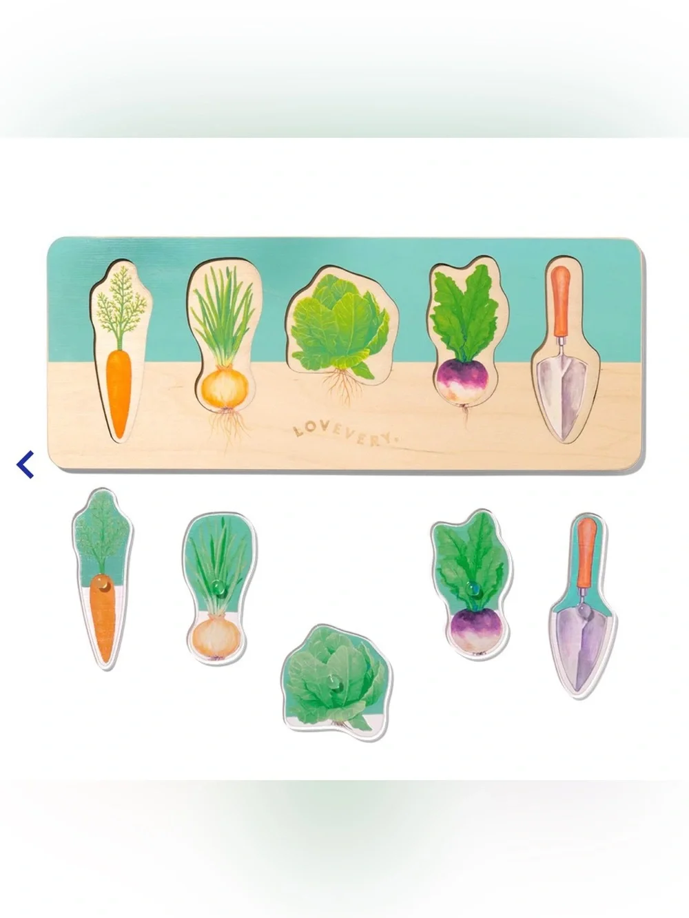 LOVEVERY Community Garden Vegetable Wooden Puzzle - Like New!